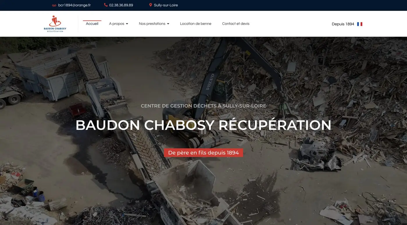 Aperçu du site Baudon Chabosy Récupération