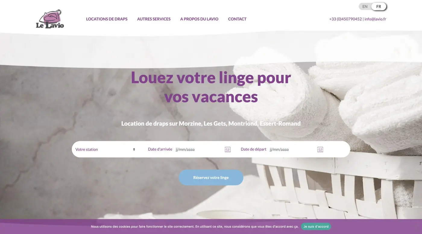 Aperçu du site Le Lavio