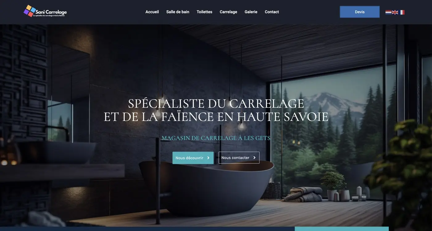 Aperçu du site Sani Carrelage